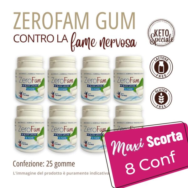 ZeroFam gum MaxiScorta 8pz | Metodo InForma