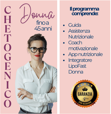 Programmi Dimagrimento - Scegli il tuo programma - Chetogenico - Donna | Metodo InForma